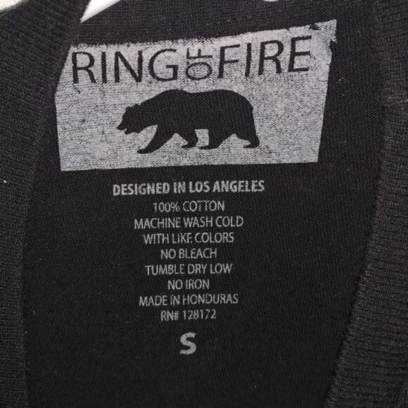 Ring Of Fire Savage Dragon Graphic T-Shirt Black Cherry Blossom Design S - Picture 2 of 8